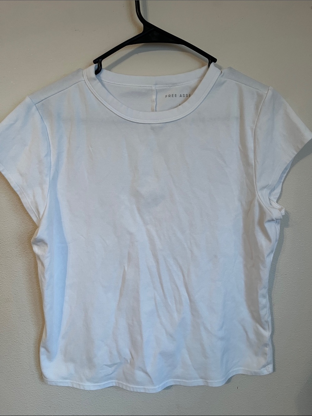 Free Assembly White Short Sleeve Crew Tee